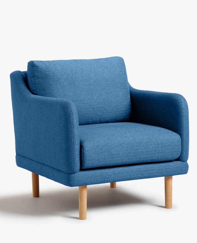 House by John Lewis Sweep Armchair, Light Leg, Saga Ocean, £175