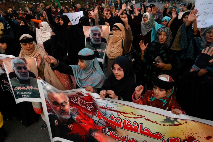 More from the protest in Lahore. 