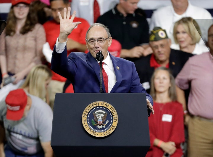 Rep. Phil Roe speaks at a rally for President Donald Trump on Oct. 1, 2018, in Johnson City, Tennessee.  qhiukiuiqkeinv