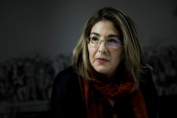 Canadian author and activist Naomi Klein speaks to the media before speaking at the Willy Brandt Foundation in December.