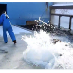 セイウチがお手伝いする「おたる水族館式雪かき」。放水攻撃であっという間に綺麗さっぱり（動画）