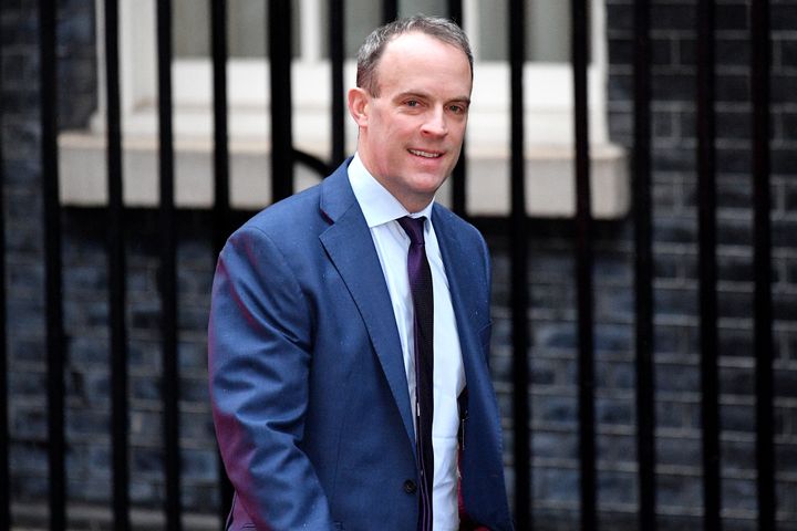 Dominic Raab outside Downing Street