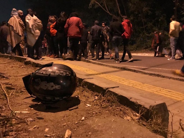 On Jan 5 2020, a group of masked men, some of whom wore helmets, attacked a group of students on the campus of Jawaharlal Nehru University, New Delhi, India