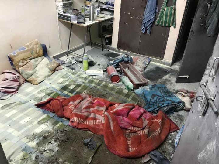A ransacked room in Jawaharlal Nehru University, New Delhi. On Jan 5 2020, a mob of masked men and women violently attacked university students protesting a fee hike