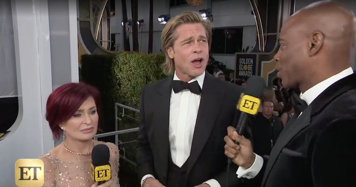 Brad Pitt on the Golden Globes red carpet