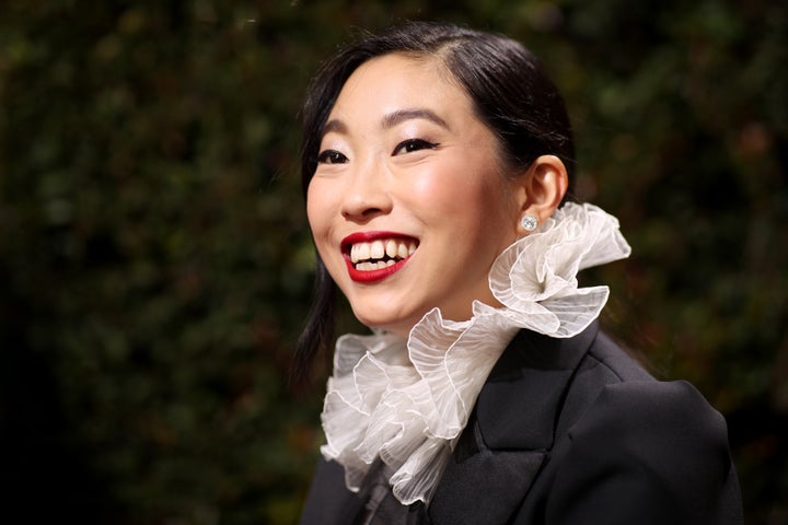 Awkwafina arrives to the 77th Annual Golden Globe Awards held at the Beverly Hilton Hotel on Jan. 5, 2020.