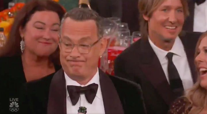 Tom Hanks' face said a lot