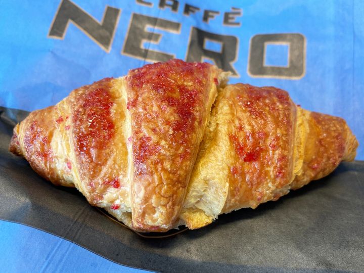 Caffe Nero's vegan raspberry croissant