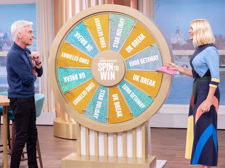 Phillip Schofield and Holly Willoughby introduced the Spin To Win competition on Monday's This Morning.