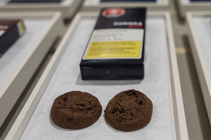 Soft-baked cookies from Aurora Cannabis Enterprises in Toronto on Friday, Jan. 3, 2020.