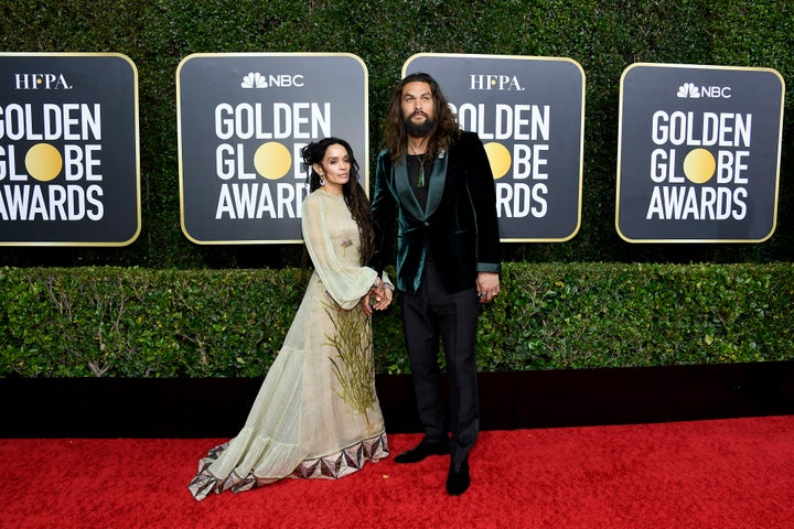 Lisa Bonet, 51, and Jason Momoa, 40, arrive at the 2020 Golden Globes.