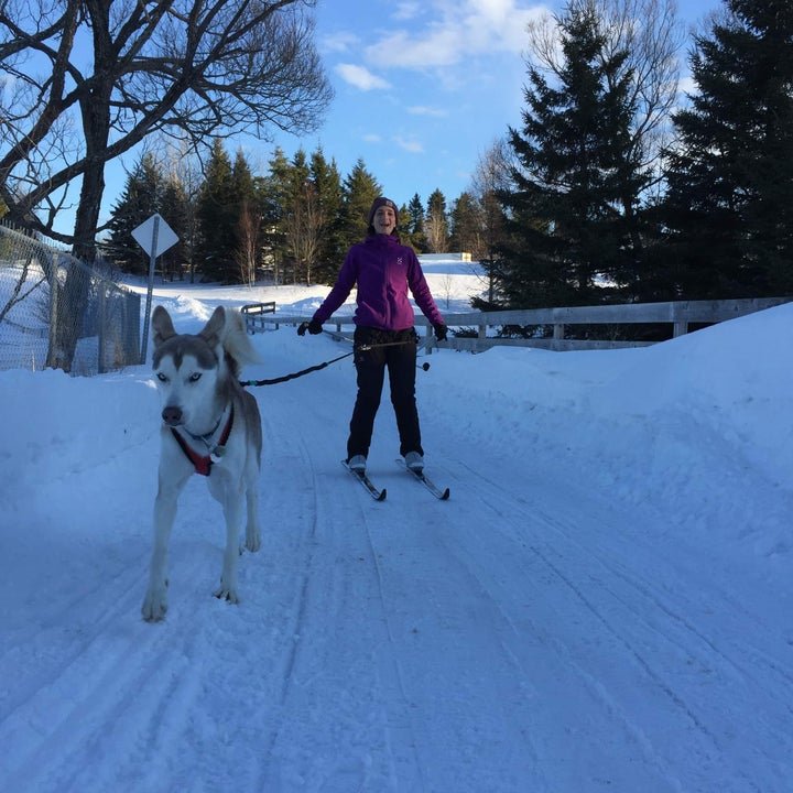 Laura Defay et son chien Lobo