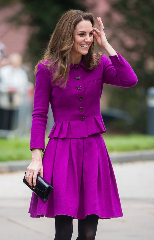 At the opening of The Nook Children Hospice, she wore a charming Oscar de la Renta skirt suit.