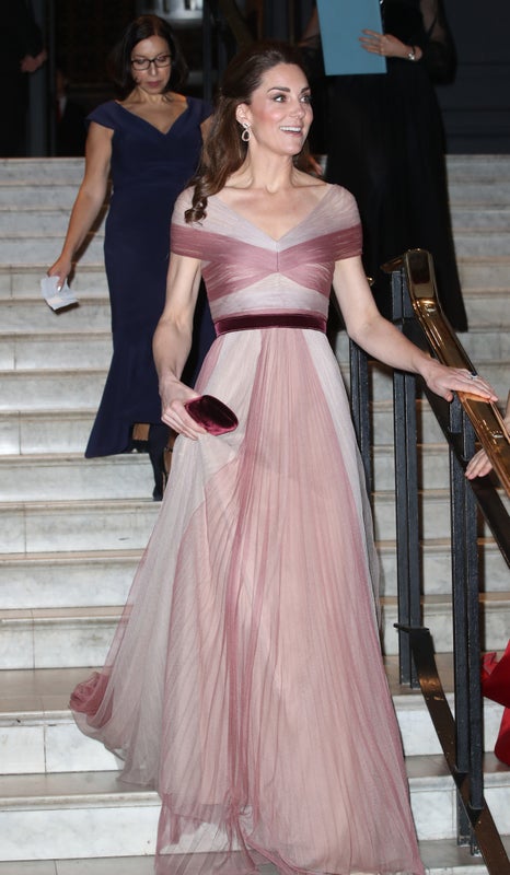 The Duchess wore a pink flowy Gucci gown for a gala celebrating women in finance.