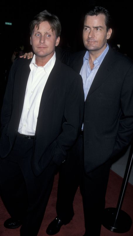 Emilio Estevez and Charlie Sheen are brothers with different surnames.&nbsp;Both actors are the sons of actor Martin Sheen, whose&nbsp;birth name is Ramon Gerard Antonio Estevez. Charlie Sheen followed suit, changing his name from Carlos Estevez to Charlie Sheen.&nbsp;Emilio kept the family name.