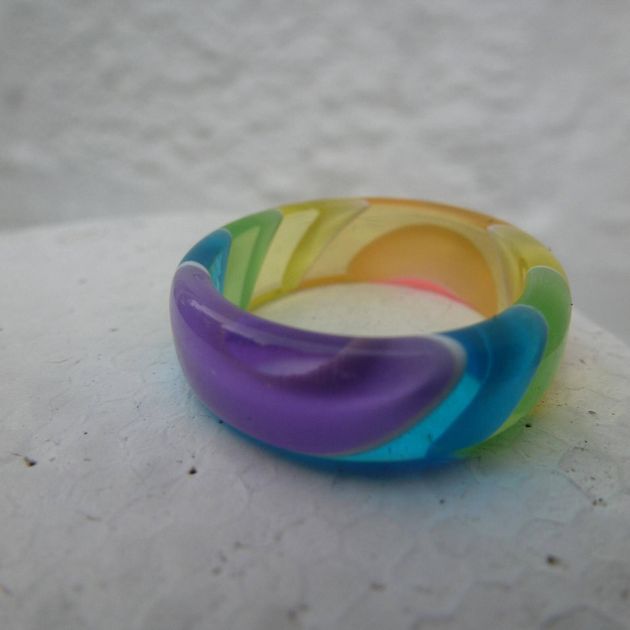 Vintage Rainbow Ring, Regathered via Etsy