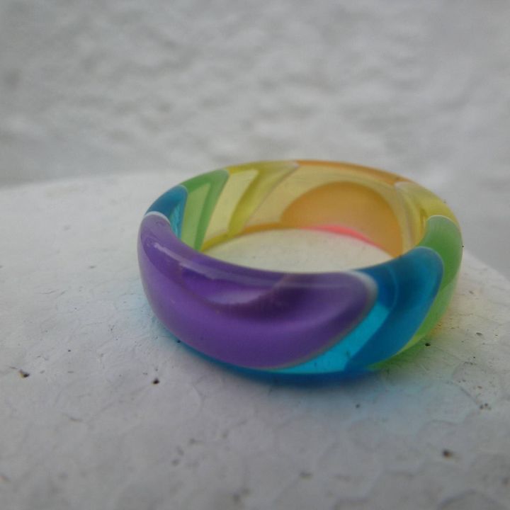 Vintage Rainbow Ring, Regathered via Etsy