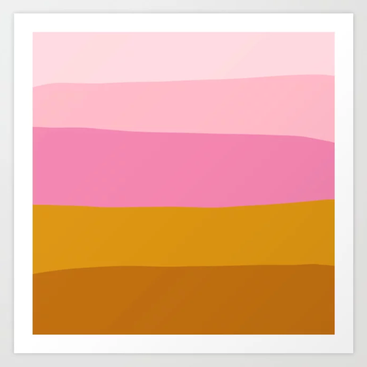 Spruce up a bare wall with an art print that looks like a sunset.&nbsp;<strong><a href="https://fave.co/37IlWHe" target="_blank" rel="noopener noreferrer">Get this art print at Society6</a></strong>.