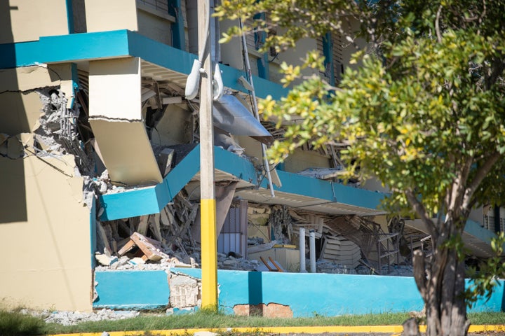 Public school Agripina Seda collapsed in Guánica after a 6.4 magnitude earthquake hit Puerto Rico on Jan. 7, 2020.