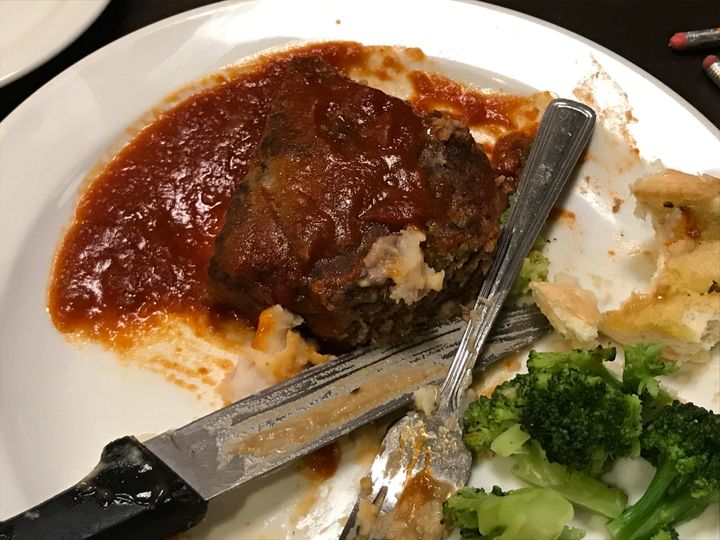 The meatloaf Hayden Anderson ate while at Denny's. 