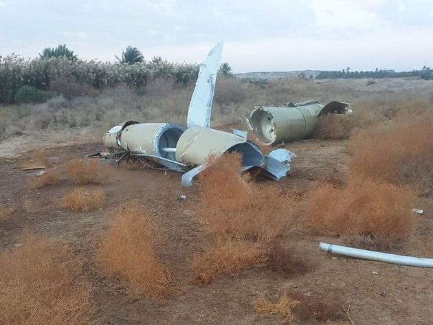 Pieces of missiles following the attack on Ain al-Asad airbase in Iraq, a facility jointly operated by U.S. and Iraqi forces.