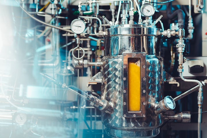An image of the lab with a vat producing Solein.