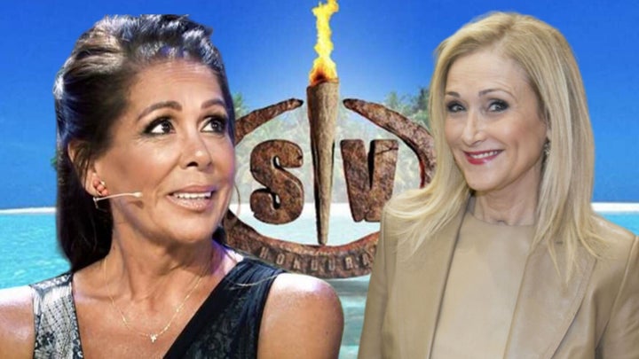 Isabel Pantoja, concursante de 'Supervivientes 2019', y Cristina Cifuentes.
