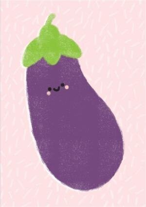 Feeling Fruity Aubergine Card, Moonpig