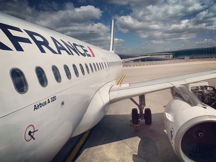 The body was found in the landing gear of an Air France flight (file picture) 