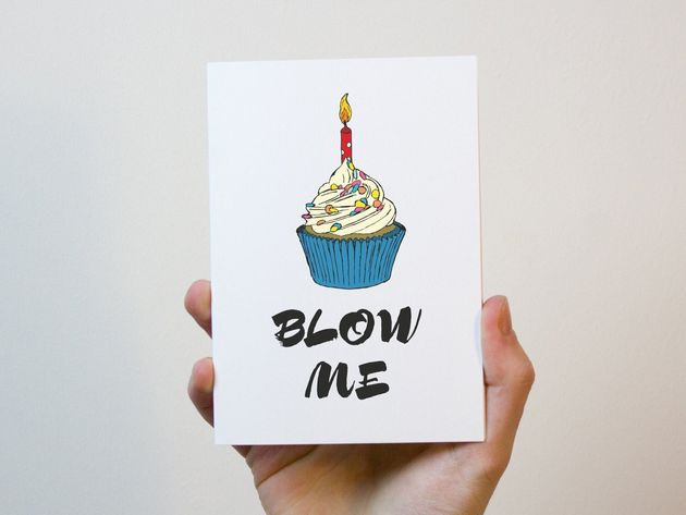 Blow Me Valentines Card, Freckle and Specs, via Etsy