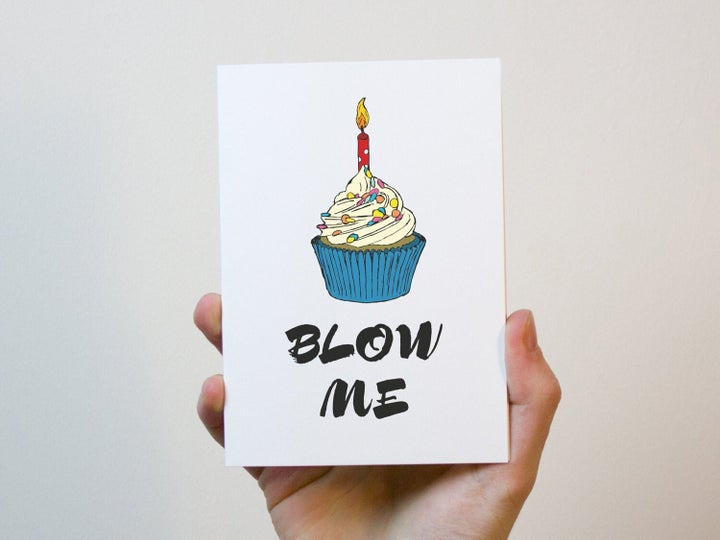 Blow Me Valentines Card, Freckle and Specs, via Etsy