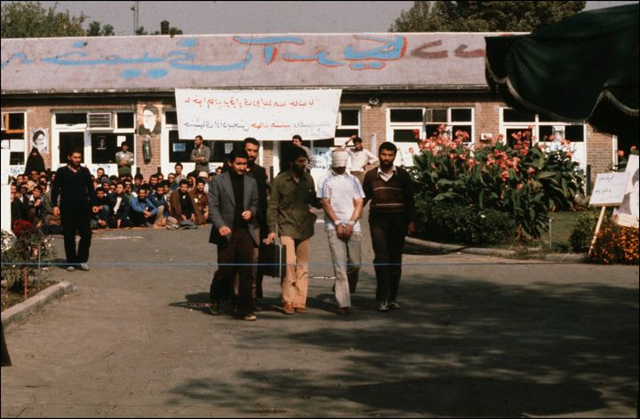 Hostage taking at the American Embassy and demonstration in Tehran, Iran in November, 1979. 