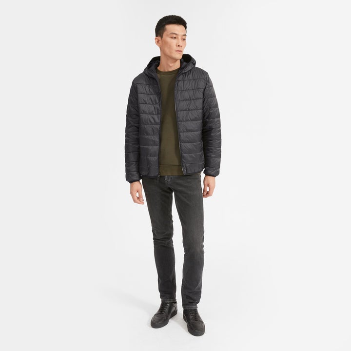 The ReNew Puffer from Everlane is made from 16 renewed plastic bottles. It's fully reversible, too, and is insulated with completely recycled PrimaLoft, an alternative to down. 