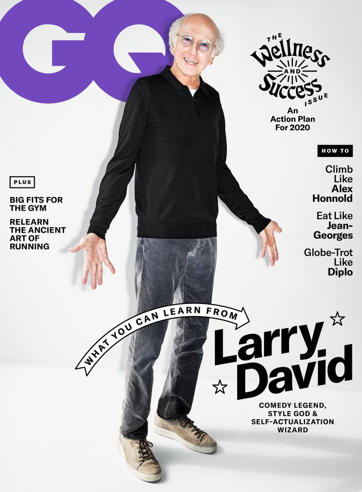 Larry David, fashion icon, is on the cover of the February issue of GQ.