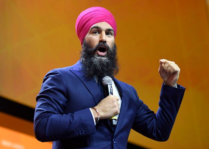 NDP Leader Jagmeet Singh speaks during the Federal NDP convention in Ottawa on Feb. 17, 2018. 