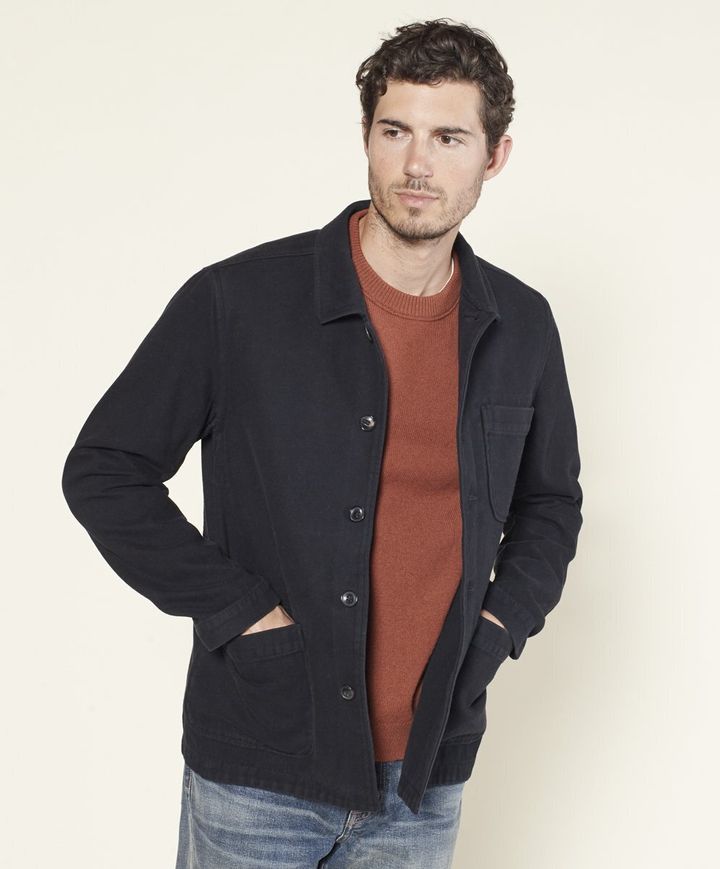 This lightweight Outerknown jacket is made with 100% cotton. 
