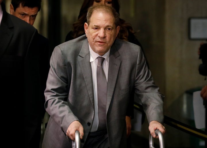 Film producer Harvey Weinstein arrives at New York Criminal Court for his sexual assault trial in New York City on Tuesday.
