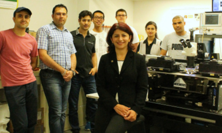 Mojgan Daneshmand, pictured with her research group in 2016, was awarded for pioneering contributions to the field of microwave technology.