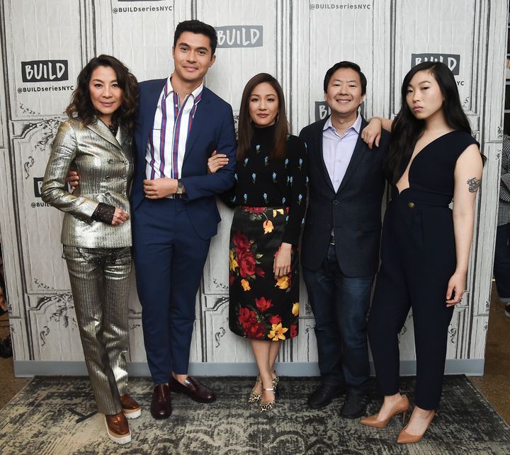 The cast of Crazy Rich Asians pictured together in 2018