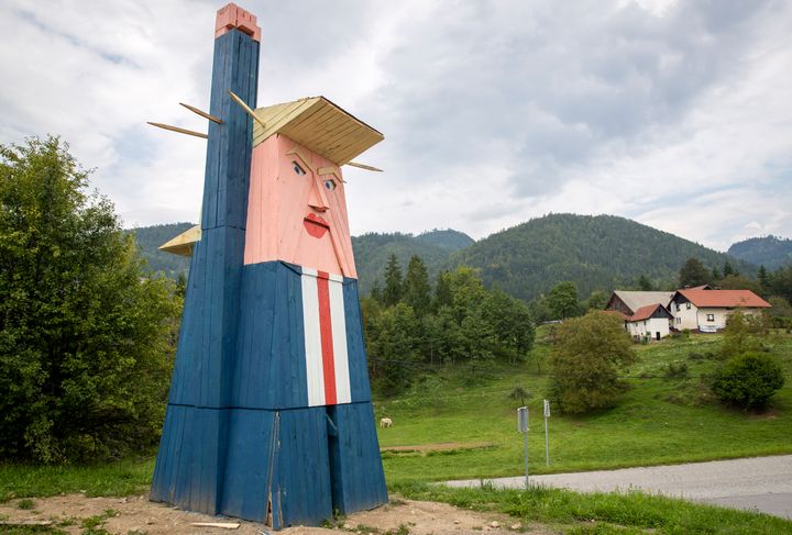 The sculpture was moved to another nearby village in December.