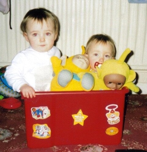 Ella and Vince as children