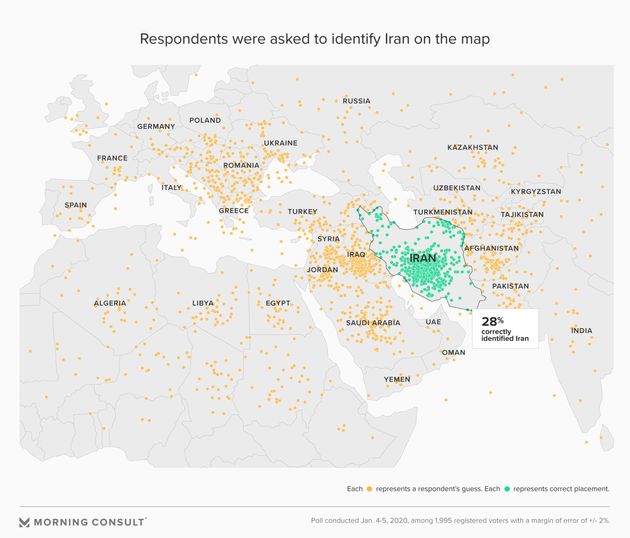 ¿Eres capaz de ubicar Irán en el mapa? Estas son las respuestas de 2.000