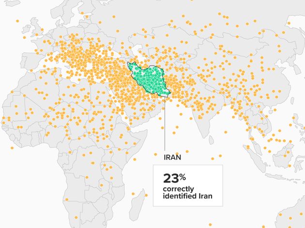 ¿Eres capaz de ubicar Irán en el mapa? Estas son las respuestas de 2.000