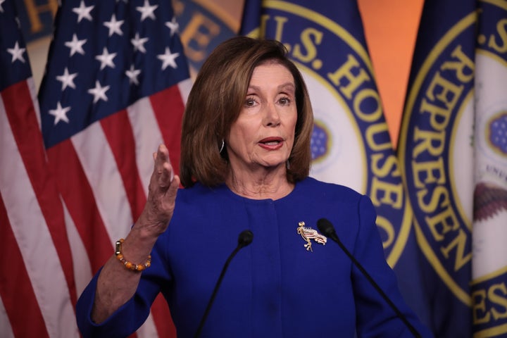 U.S. Speaker of the House Nancy Pelosi answers questions during a press conference at the U.S. Capitol on Jan. 9 in Washington, D.C.