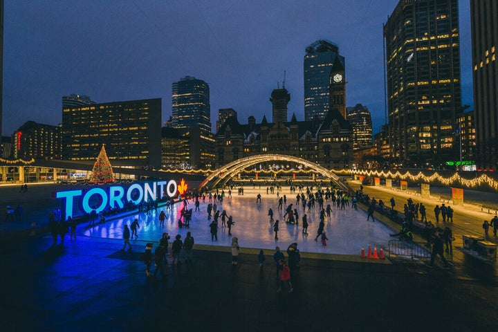 Skating Nathan Philips Square, Toronto