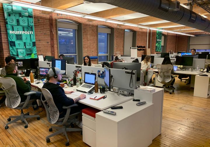 The HuffPost Canada newsroom in Toronto is pictured on Jan. 9, 2020.