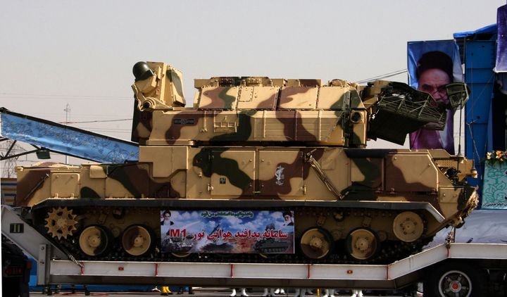 The Tor-M1 anti-aircraft defence system is displayed in a military parade to commemorate the anniversary of the start of the 1980-1988 Iran-Iraq war, in Tehran September 22, 2009.
