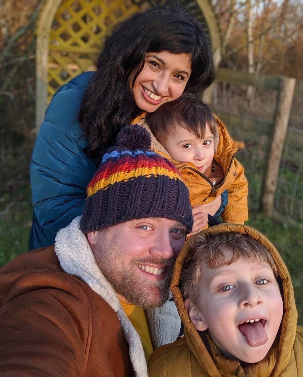 Robyn Wilder with her husband and their two children