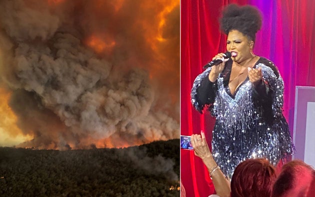 Lizzo gives an emotional speech on Australia's bushfire disaster.