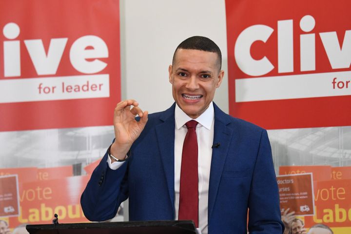 Labour MP Clive Lewis makes a speech at the Black Cultural Archives in Brixton, London, as part of his campaign to become leader of the party.